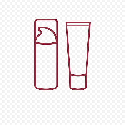 粉底面霜细线图标。图片下载