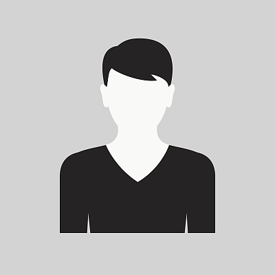 男性偶像。男性网页标志，平面艺术对象。黑白的男人剪影。头像图片应用程序。矢量插图图片下载