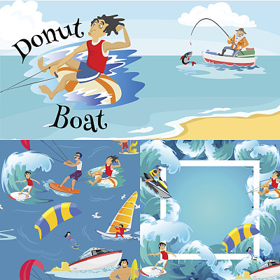 沙滩矢量图素材ID：170036854