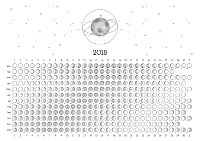 2018年月历素材图片