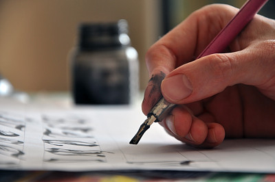 手工书法创作。图片下载