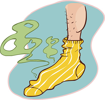 矢量插图臭袜子图片下载