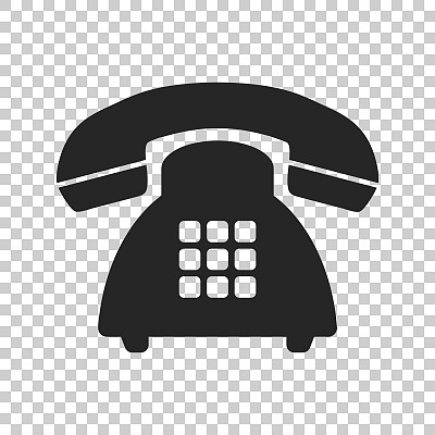 电话矢量图标。古老的电话符号插图。图片下载