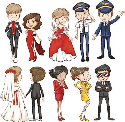 人们穿着不同的衣服图片下载