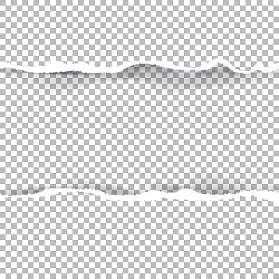 撕破的纸和方格背景与空间的文本，矢量插图图片下载