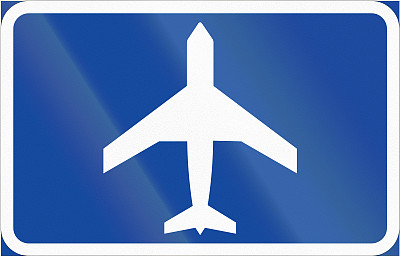 瑞典使用的路标-机场就在前面图片下载