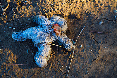 忘记泰迪数码油画图片下载