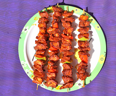 土豆切成小块烧烤图片下载