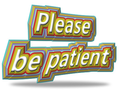 请耐心的说话。孤立在白色的。图片下载