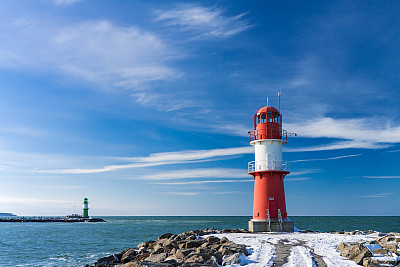 冬天在Warnemuende(德国)的鼹鼠图片下载