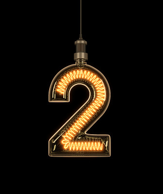 第二，灯泡做的字母表。素材图片