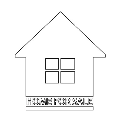 Home For Sale图标插图设计图片下载