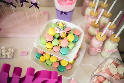 杏仁饼和奶昔图片下载