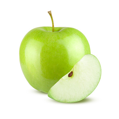 绿色的苹果。在白色背景上隔离图片下载