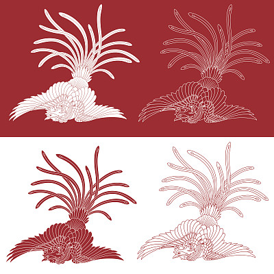 凤凰插图素材图片