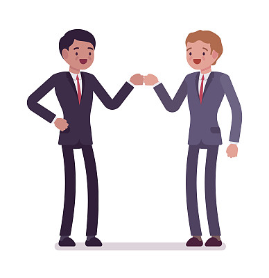 商人的拳头撞图片下载