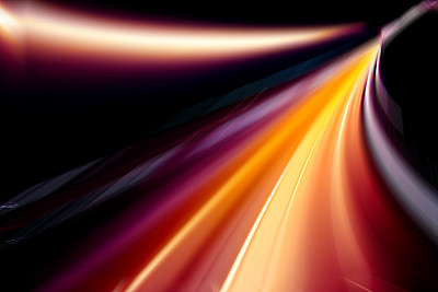 夜间移动的交通灯图片下载