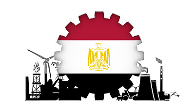 能源和电力图标设置与旗帜图片下载