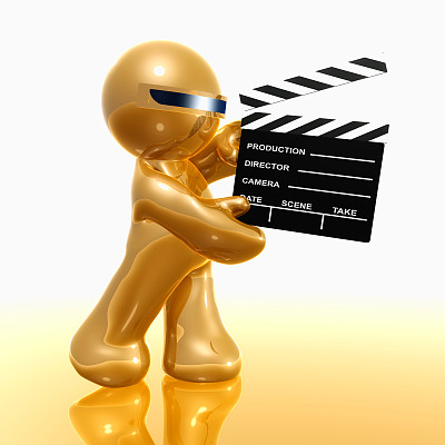 3d小图标持有电影场景拍手图片下载