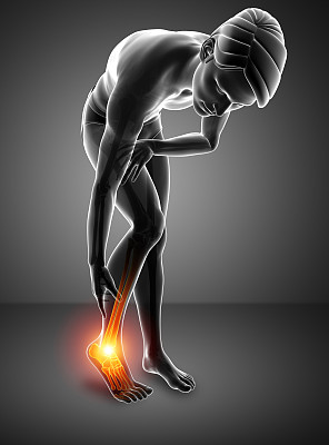 男性脚部脚踝疼痛图片下载
