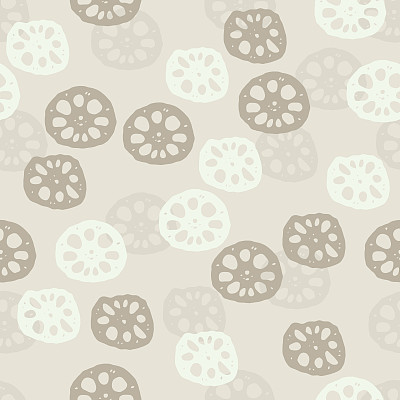 切片莲藕背景插图素材图片