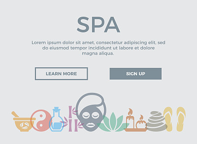 水疗中心。头的概念。图片下载