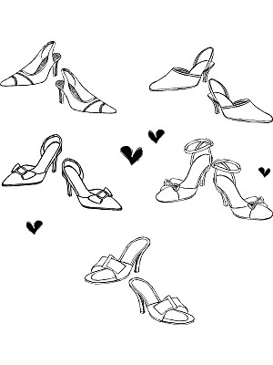 粗糙的涂鸦鞋矢量插图图片下载