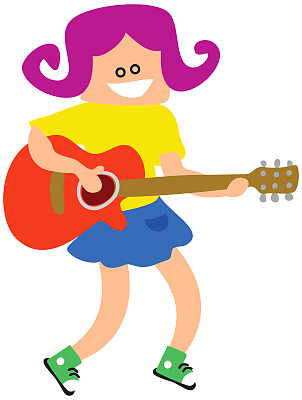 吉他的女孩图片下载