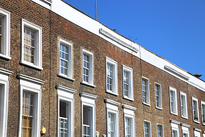 晴天的现代石材立面图片下载