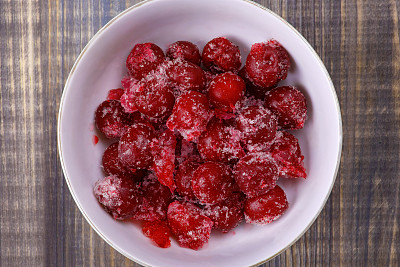 冷冻樱桃浆果素材图片