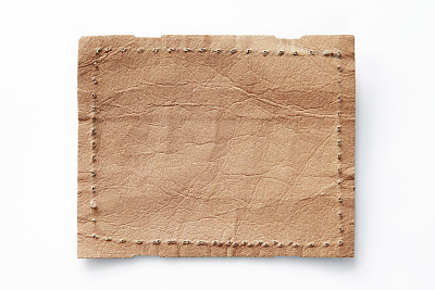 浅空白天然皮革牛仔牌标签图片下载