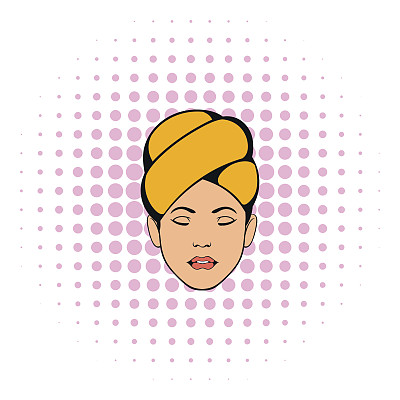 整容手术，漫画风格的女孩头像图片下载