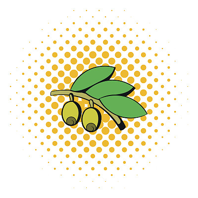 漫画风格的橄榄图标图片下载