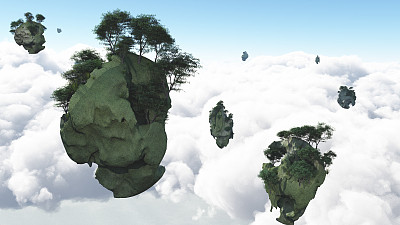 漂浮的岛屿图片下载