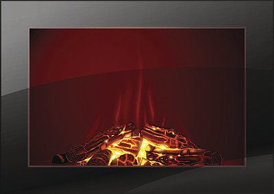 带火的现代壁炉图片下载