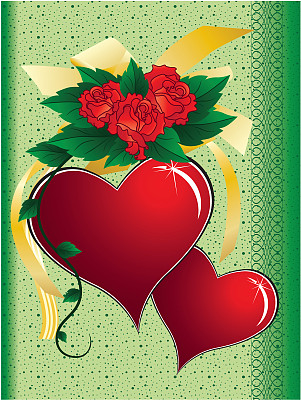 心形、玫瑰和辫子图片下载