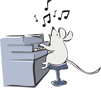 鼠标弹钢琴图片下载