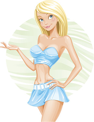 促销的女孩图片下载