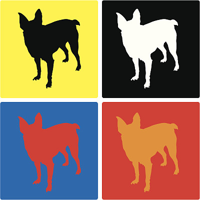 小狗杯垫(矢量图)图片下载