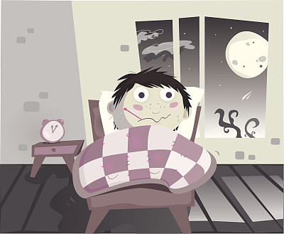 可怜的生病的孩子在医院里图片下载