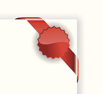 红丝带销售标签图片下载