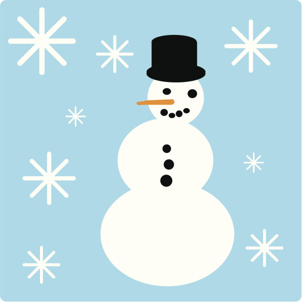 雪人,雪……男人!(矢量图)图片下载