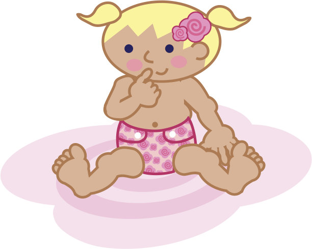 穿着布尿布的女孩图片下载