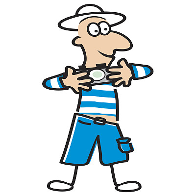 度假者和照相机图片下载