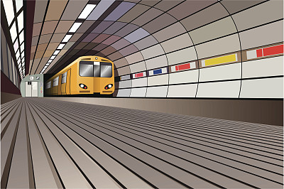 地下火车隧道(矢量和jpeg)素材图片