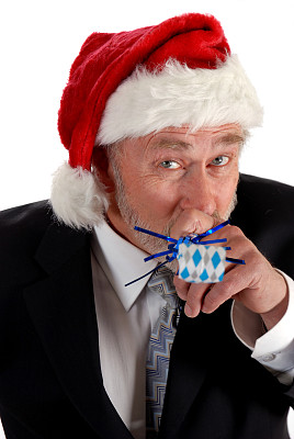 商业圣诞老人和噪音制造者图片下载