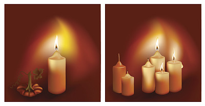 燃烧的蜡烛。图片下载