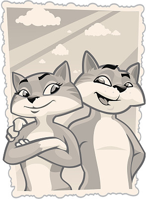 猫妈妈和猫爸爸图片下载