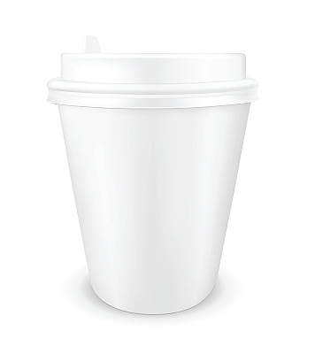 白色一次性纸杯咖啡图片下载