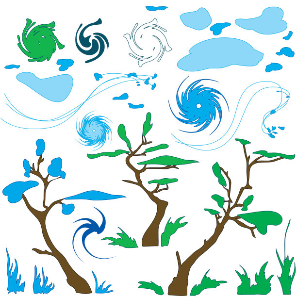 风，漩涡和树木02图片下载